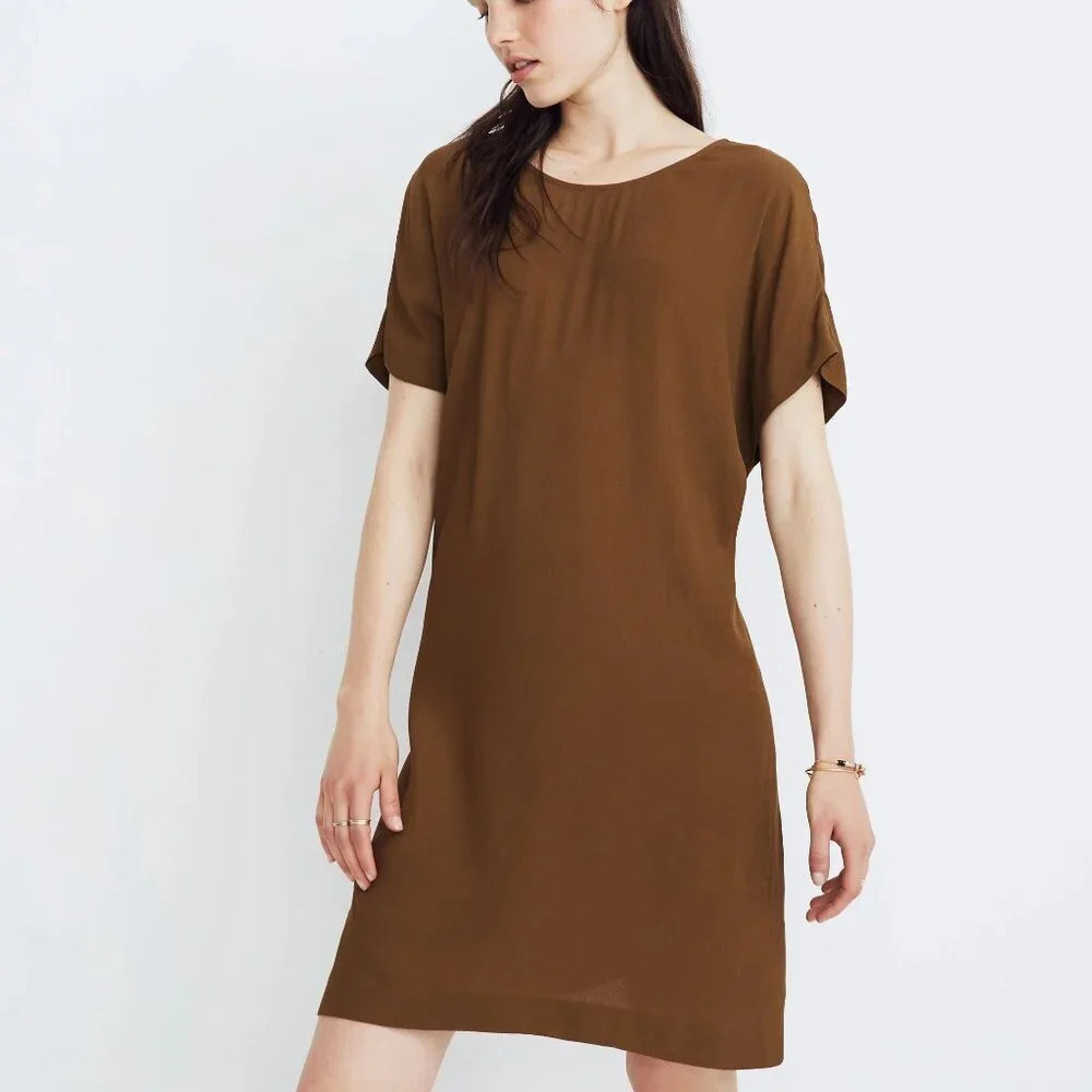 Madewell Green Downtown Tie Back‎ Dress